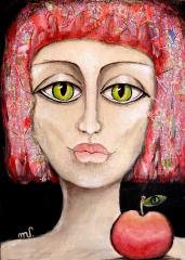 Rdečelaska (Akril, 30x40 - 2019) - Marcela Kopitar